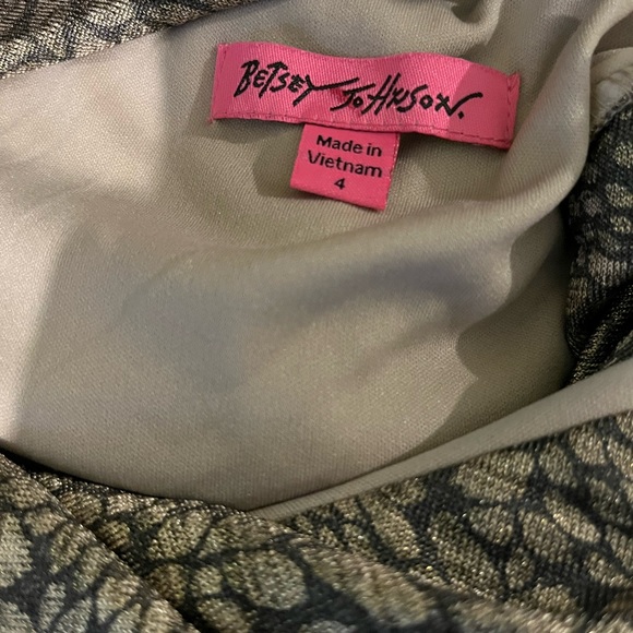 Betsey Johnson Gold and Black Cowl‎ Neck Dress - Picture 3 of 7